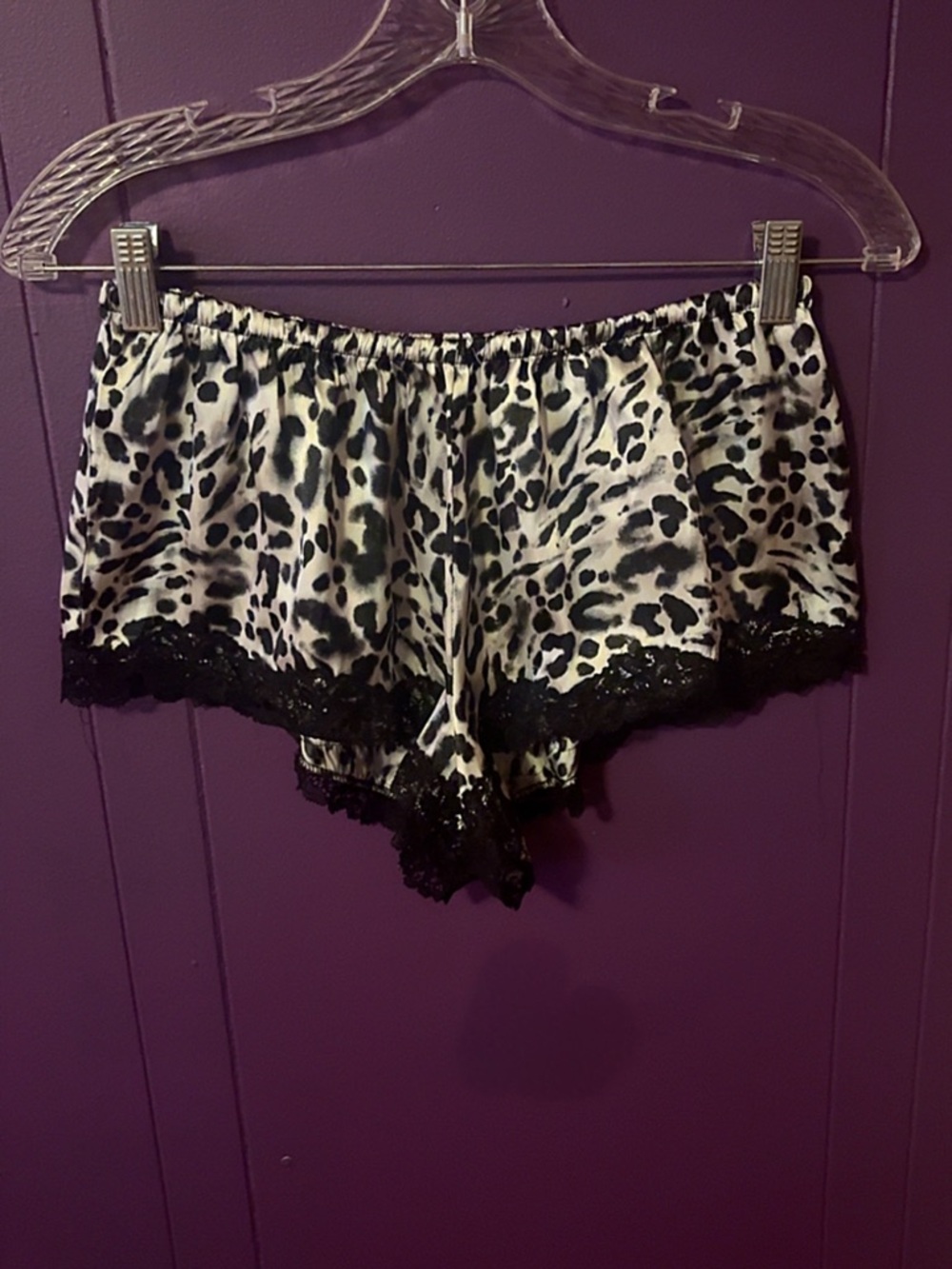 Secret Treasures Leopard Satin Sleep Shorts